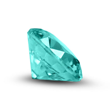 (Pack of 5) Round Simulated Paraiba Tourmaline CZ